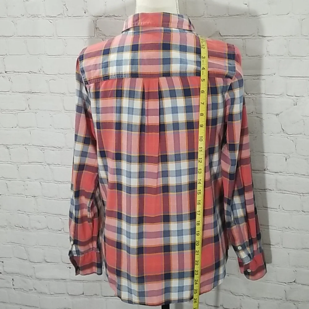 J. Crew Madras Plaid Popover